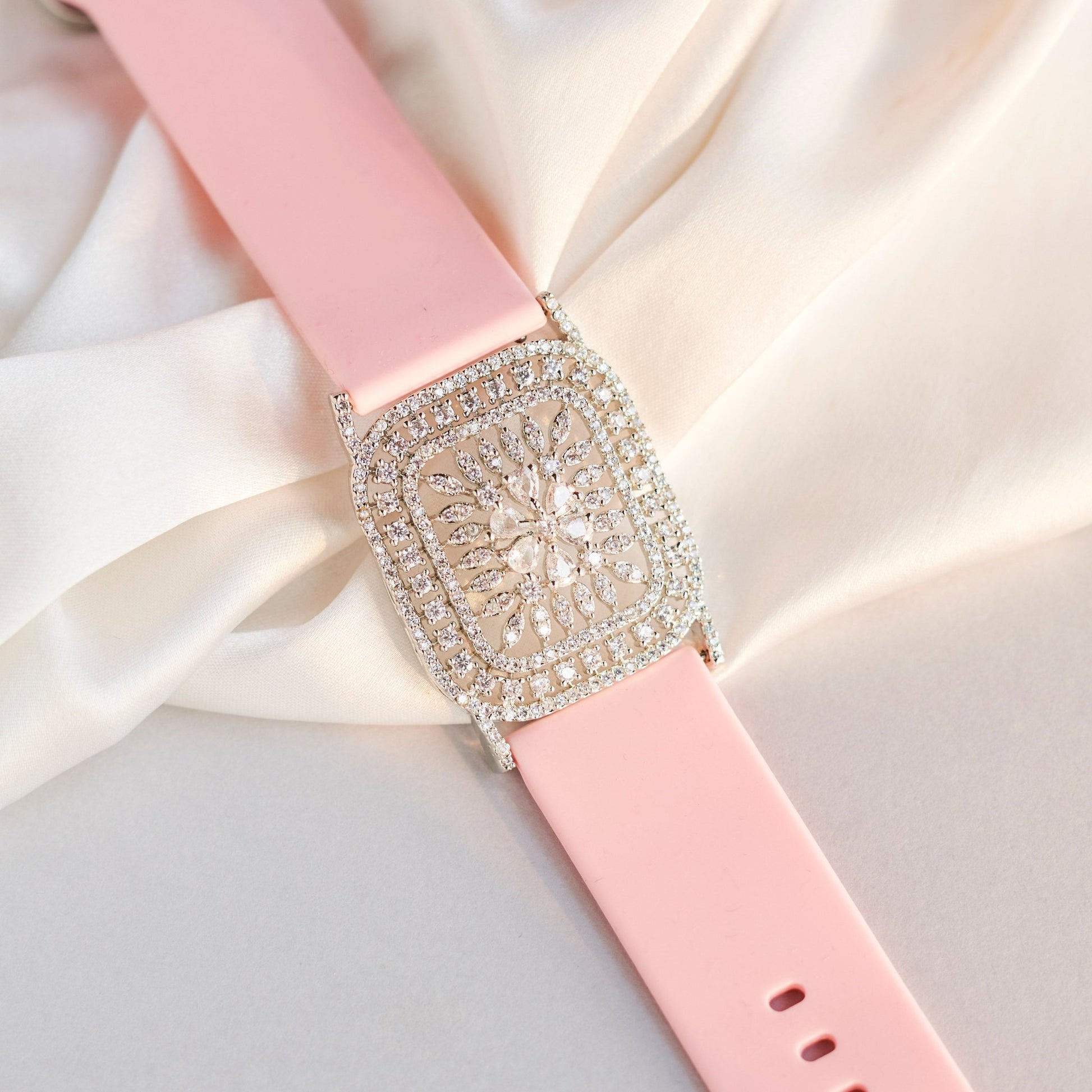 Bracelet - Vibe Rhodium Band Bracelet - Opal Touch