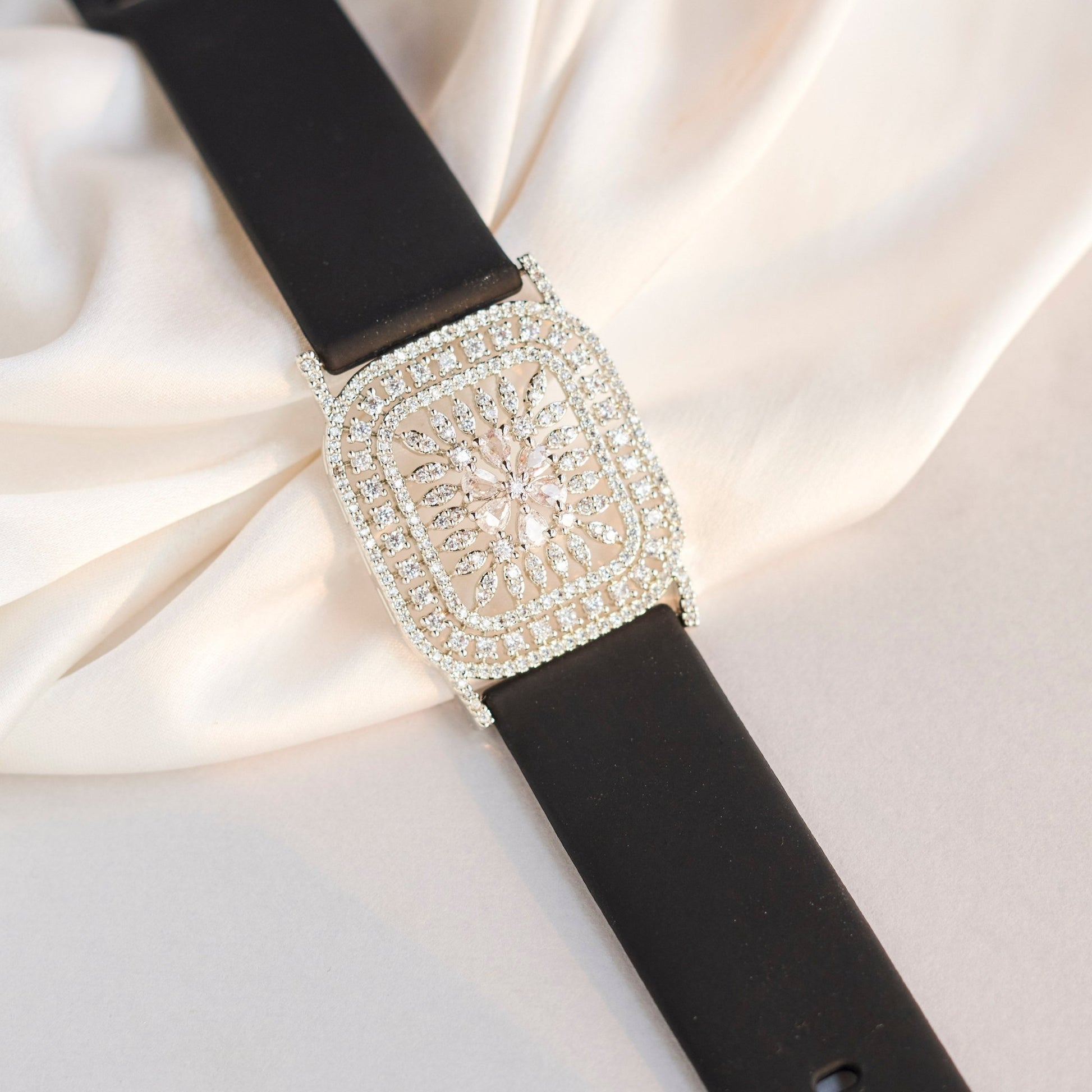 Bracelet - Vibe Rhodium Band Bracelet - Opal Touch