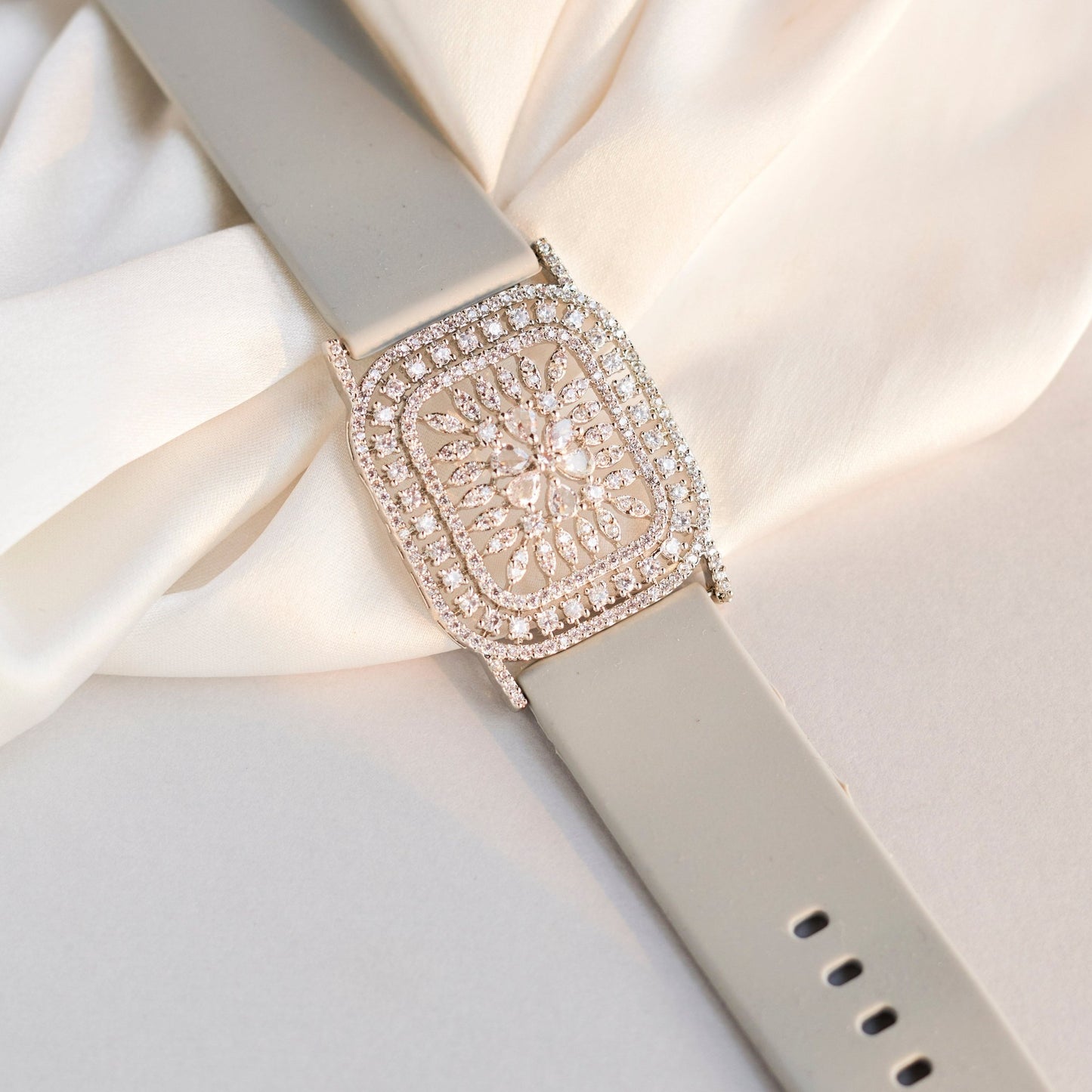 Bracelet - Vibe Rhodium Band Bracelet - Opal Touch