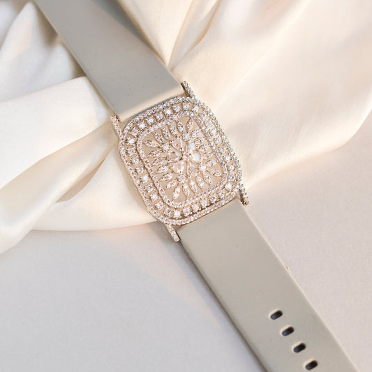 Bracelet - Vibe Rhodium Band Bracelet - Opal Touch