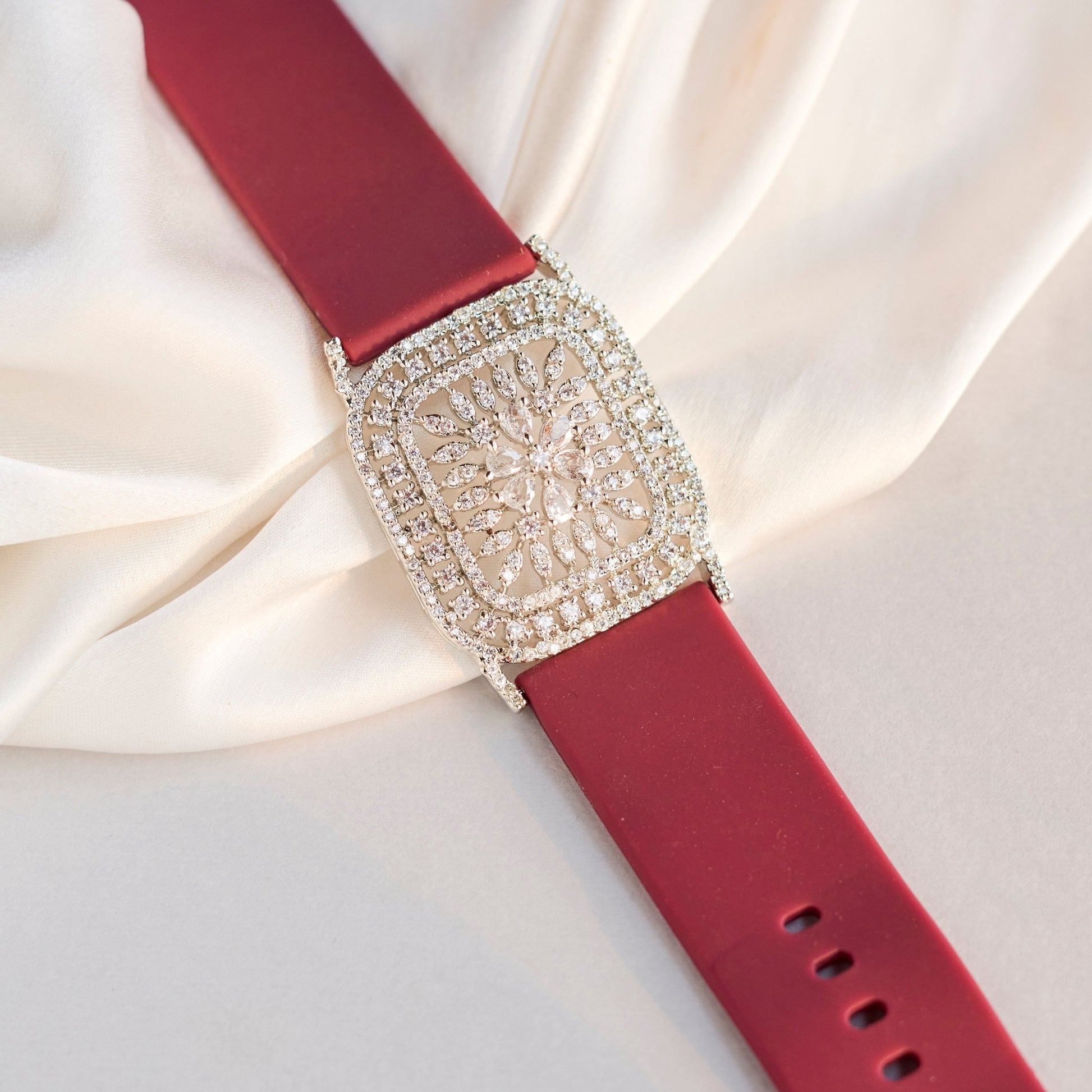 Bracelet - Vibe Rhodium Band Bracelet - Opal Touch