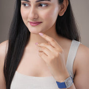 Bracelet - Vibe Rhodium Band Bracelet - Opal Touch
