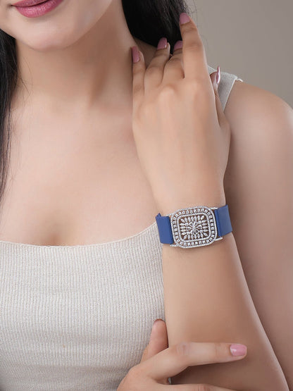 Bracelet - Vibe Rhodium Band Bracelet - Opal Touch