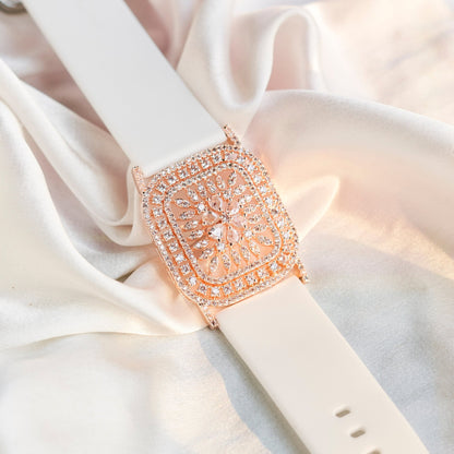 Bracelet - Vibe Rose Gold Band Bracelet - Opal Touch
