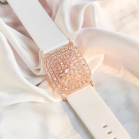 Bracelet - Vibe Rose Gold Band Bracelet - Opal Touch