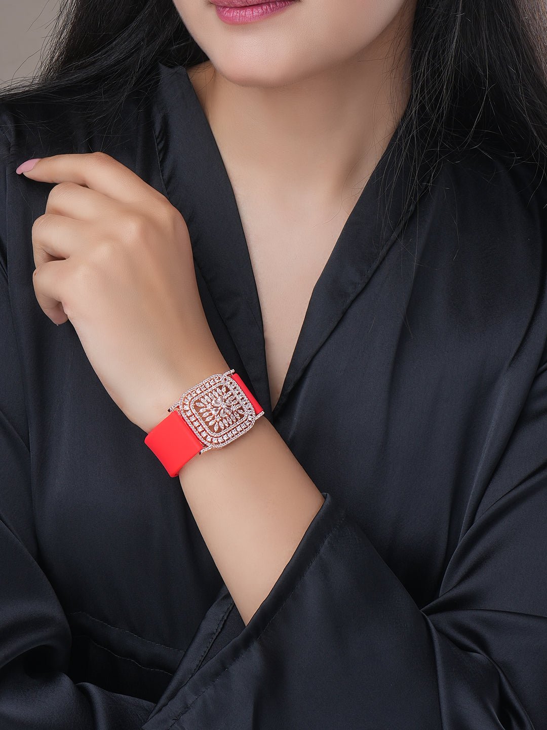 Bracelet - Vibe Rose Gold Band Bracelet - Opal Touch