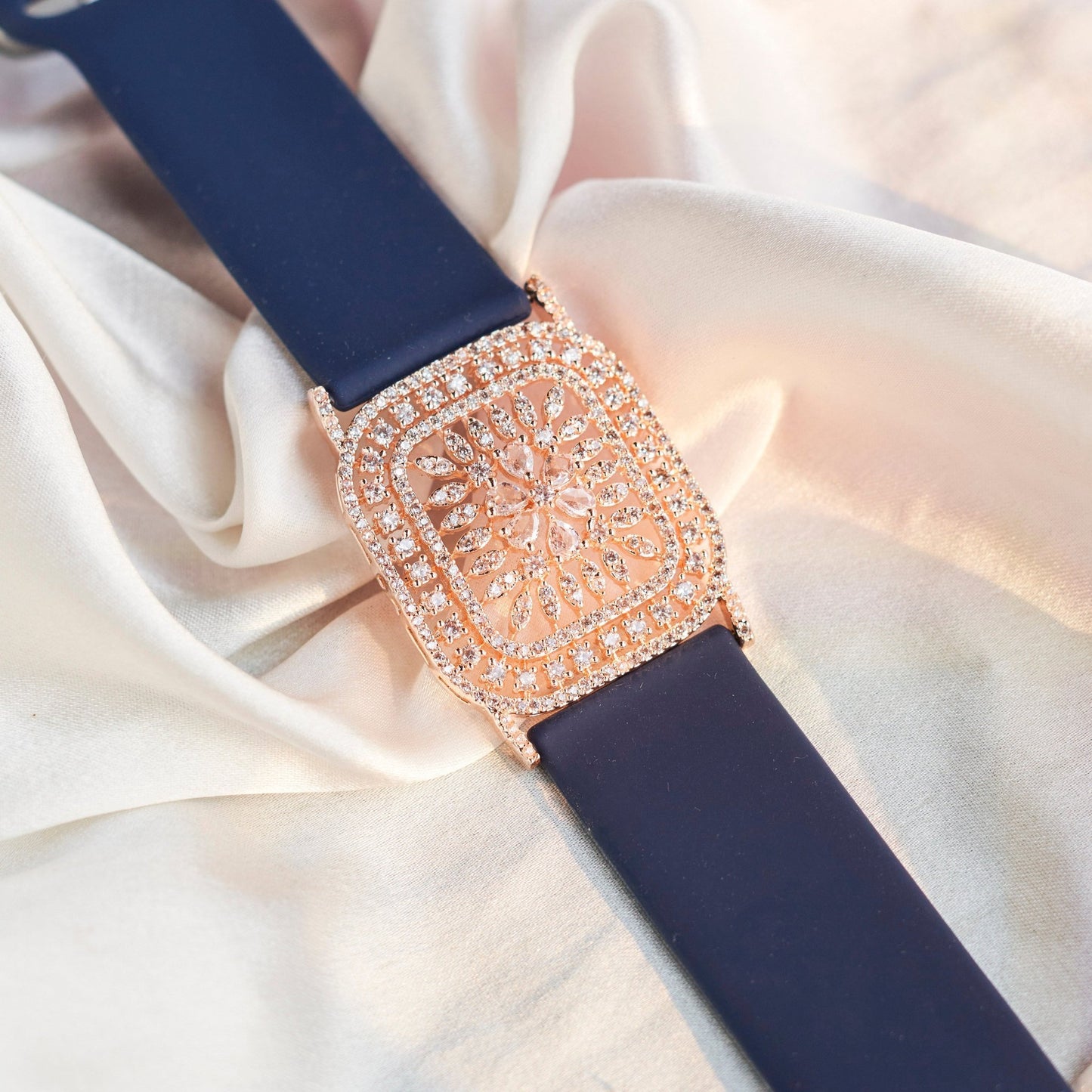 Bracelet - Vibe Rose Gold Band Bracelet - Opal Touch