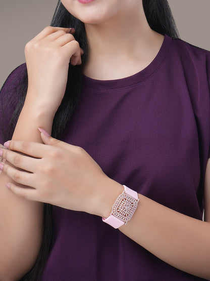 Bracelet - Vibe Rose Gold Band Bracelet - Opal Touch