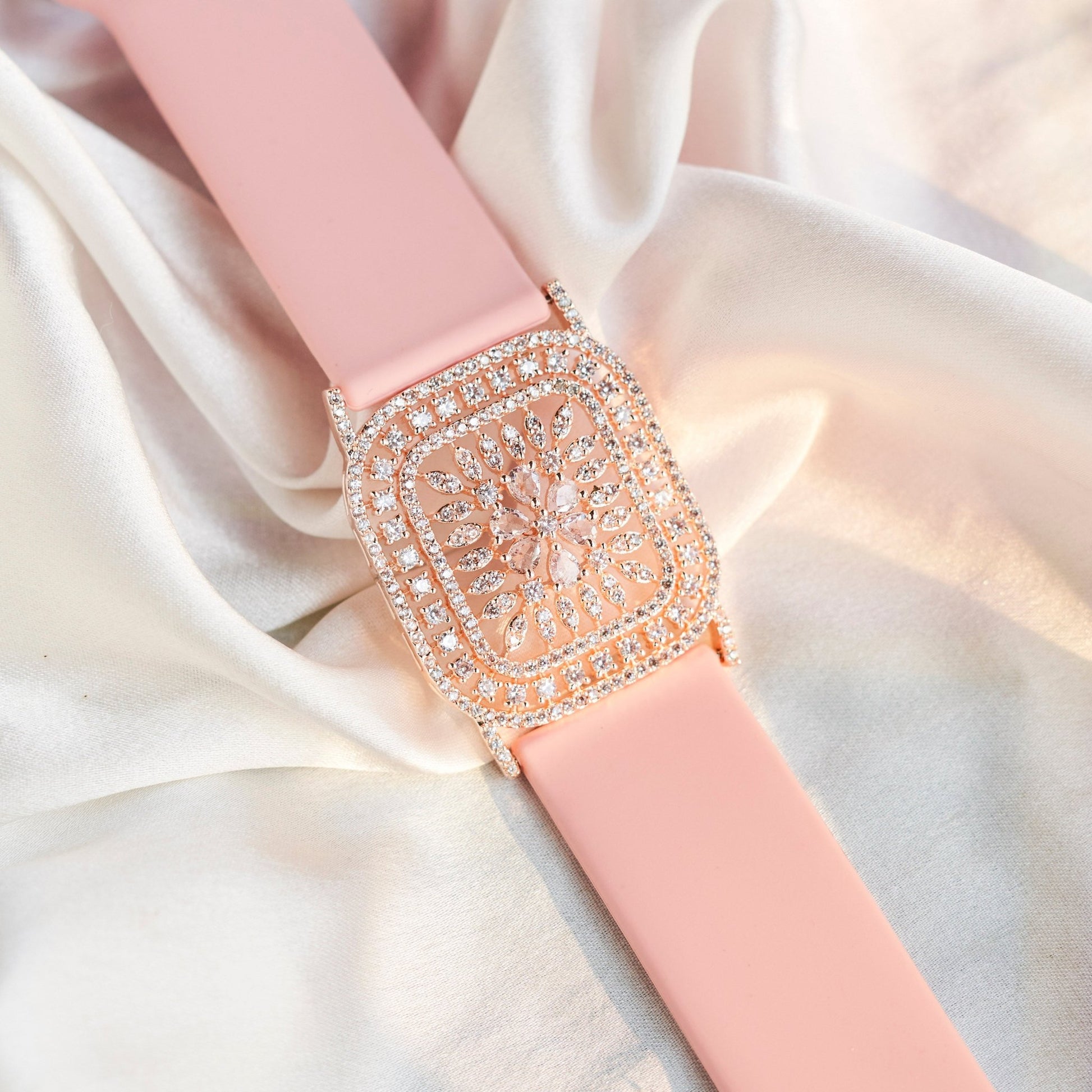 Bracelet - Vibe Rose Gold Band Bracelet - Opal Touch