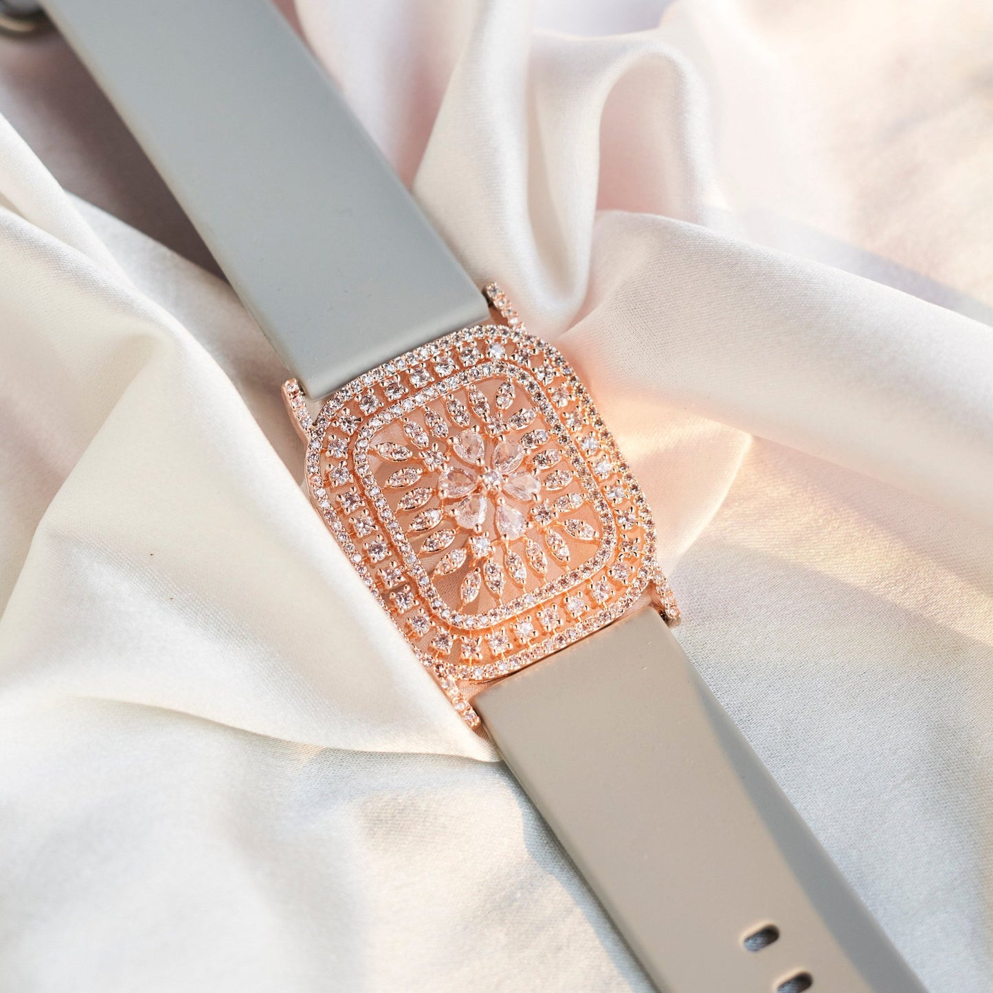 Bracelet - Vibe Rose Gold Band Bracelet - Opal Touch