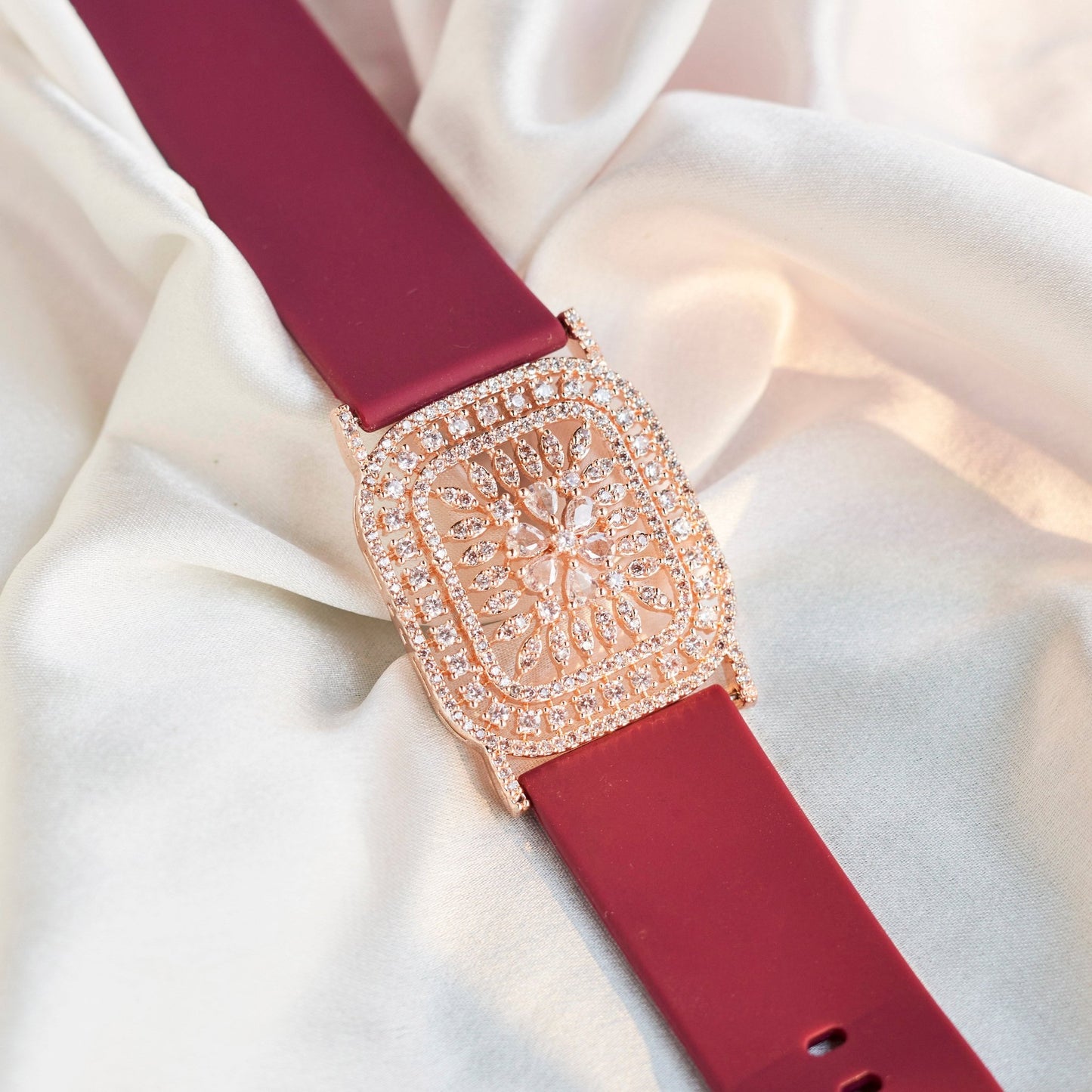 Bracelet - Vibe Rose Gold Band Bracelet - Opal Touch