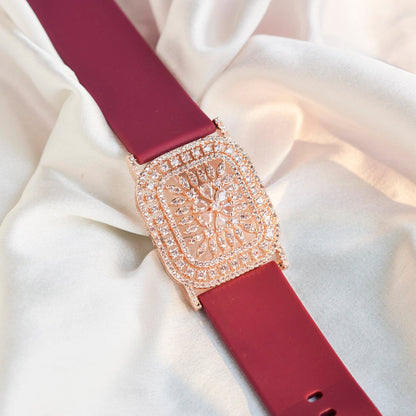 Bracelet - Vibe Rose Gold Band Bracelet - Opal Touch