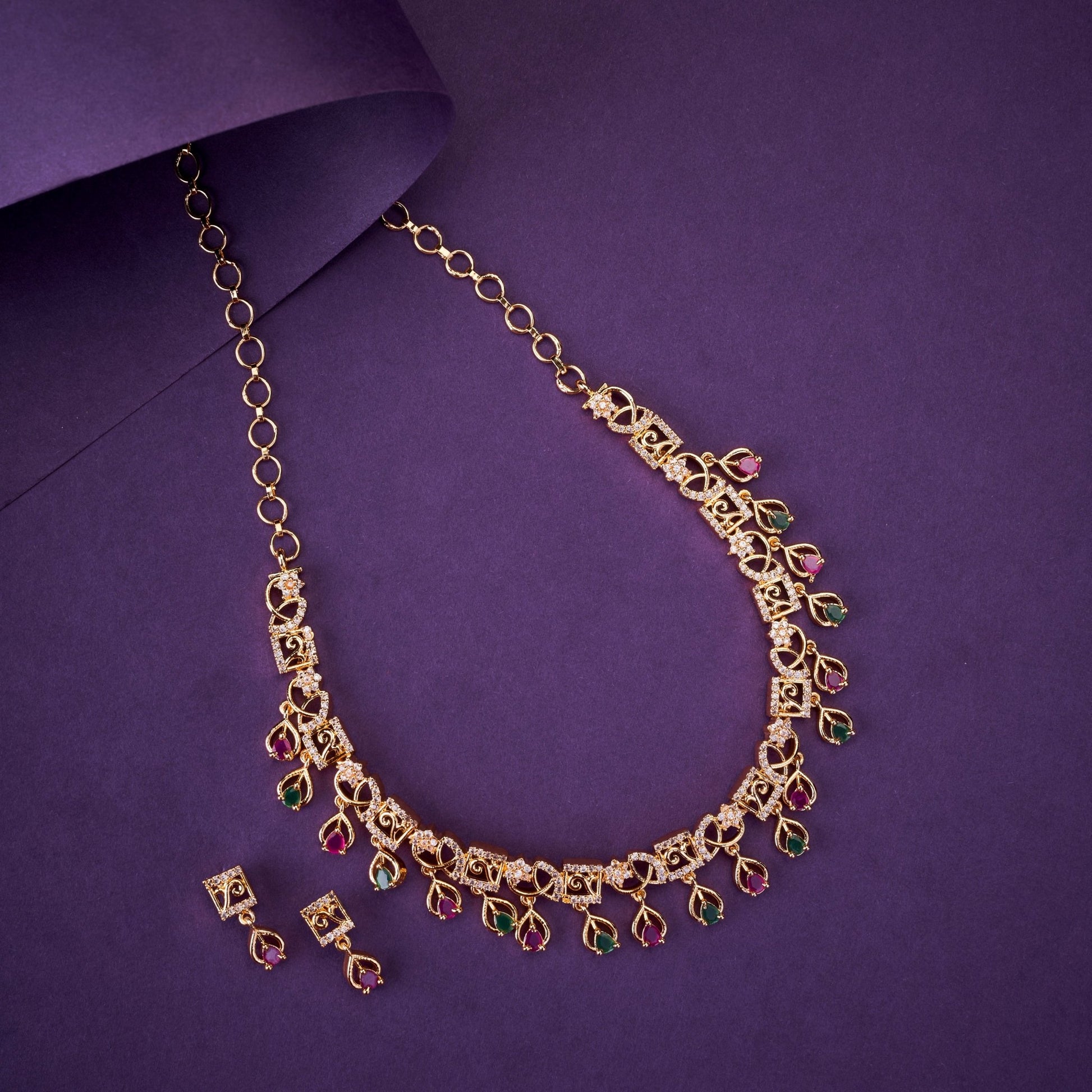 Opal Touch - Vibrant Cascade Necklace - Necklace