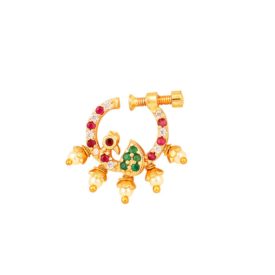 Opal Touch - Vibrant CZ Nose Pin - Nose pin