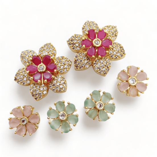 Opal Touch - Vibrant Gemstone Gleam Earrings - Earrings