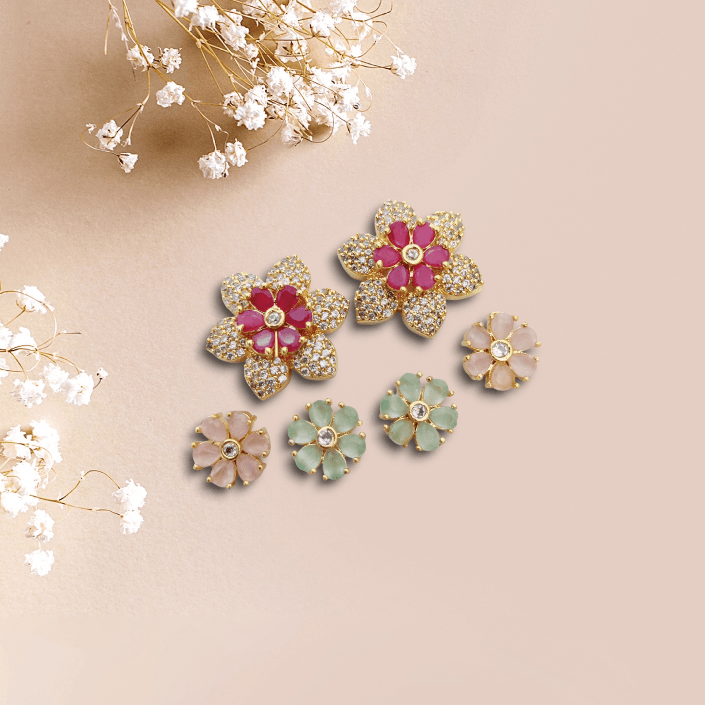 Opal Touch - Vibrant Gemstone Gleam Earrings - Earrings