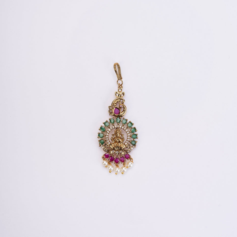 Tika - Vibrant Lakshmi Maang Tika - Opal Touch