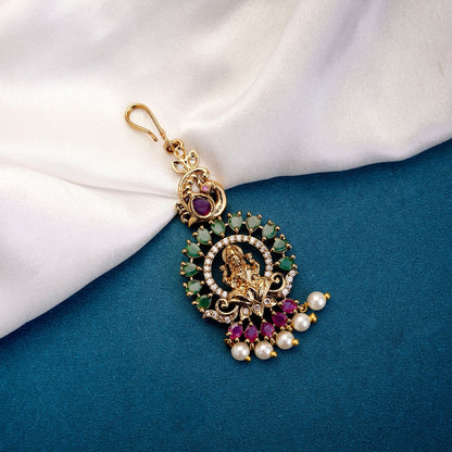 Tika - Vibrant Lakshmi Maang Tika - Opal Touch