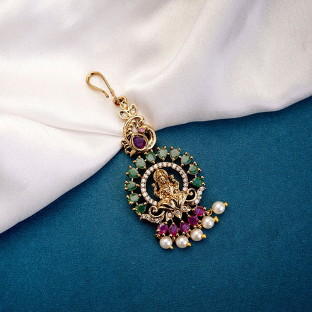 Tika - Vibrant Lakshmi Maang Tika - Opal Touch
