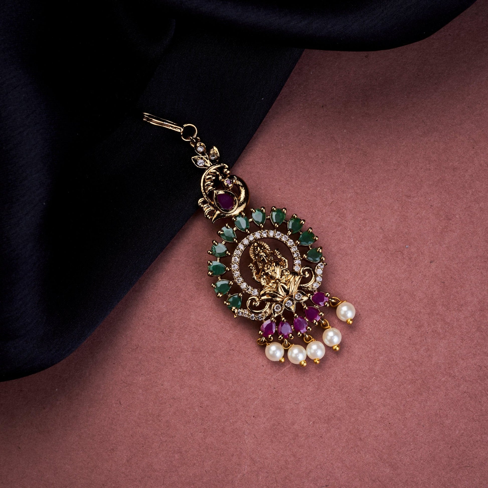 Tika - Vibrant Lakshmi Maang Tika - Opal Touch