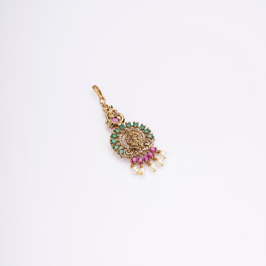 Tika - Vibrant Lakshmi Maang Tika - Opal Touch