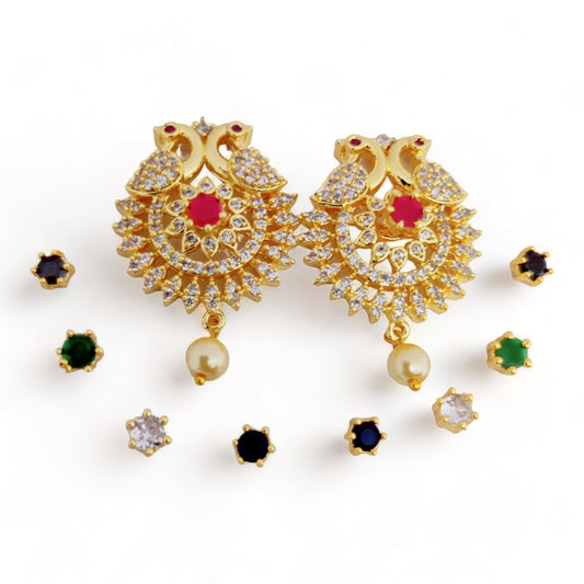 Opal Touch - Vibrant Multicolor Sparkle Earrings - Earrings