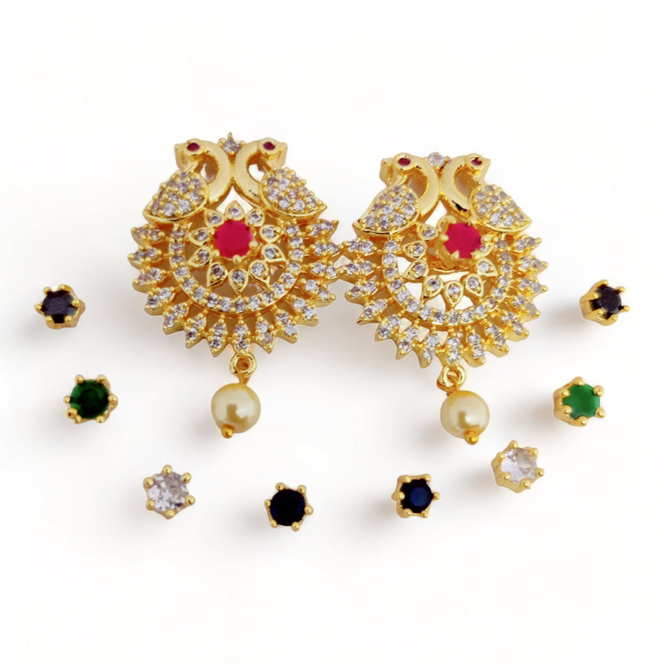 Opal Touch - Vibrant Multicolor Sparkle Earrings - Earrings