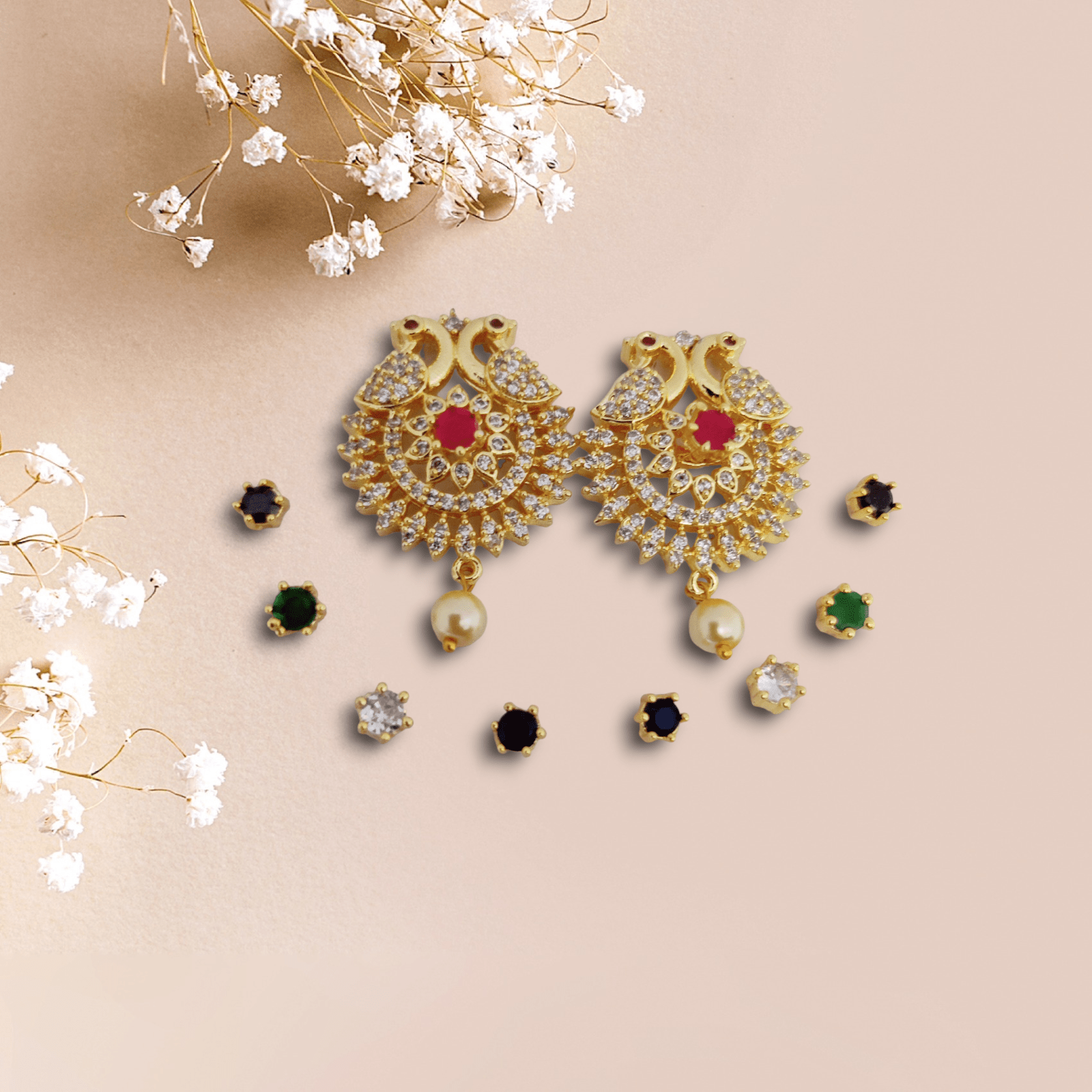 Opal Touch - Vibrant Multicolor Sparkle Earrings - Earrings