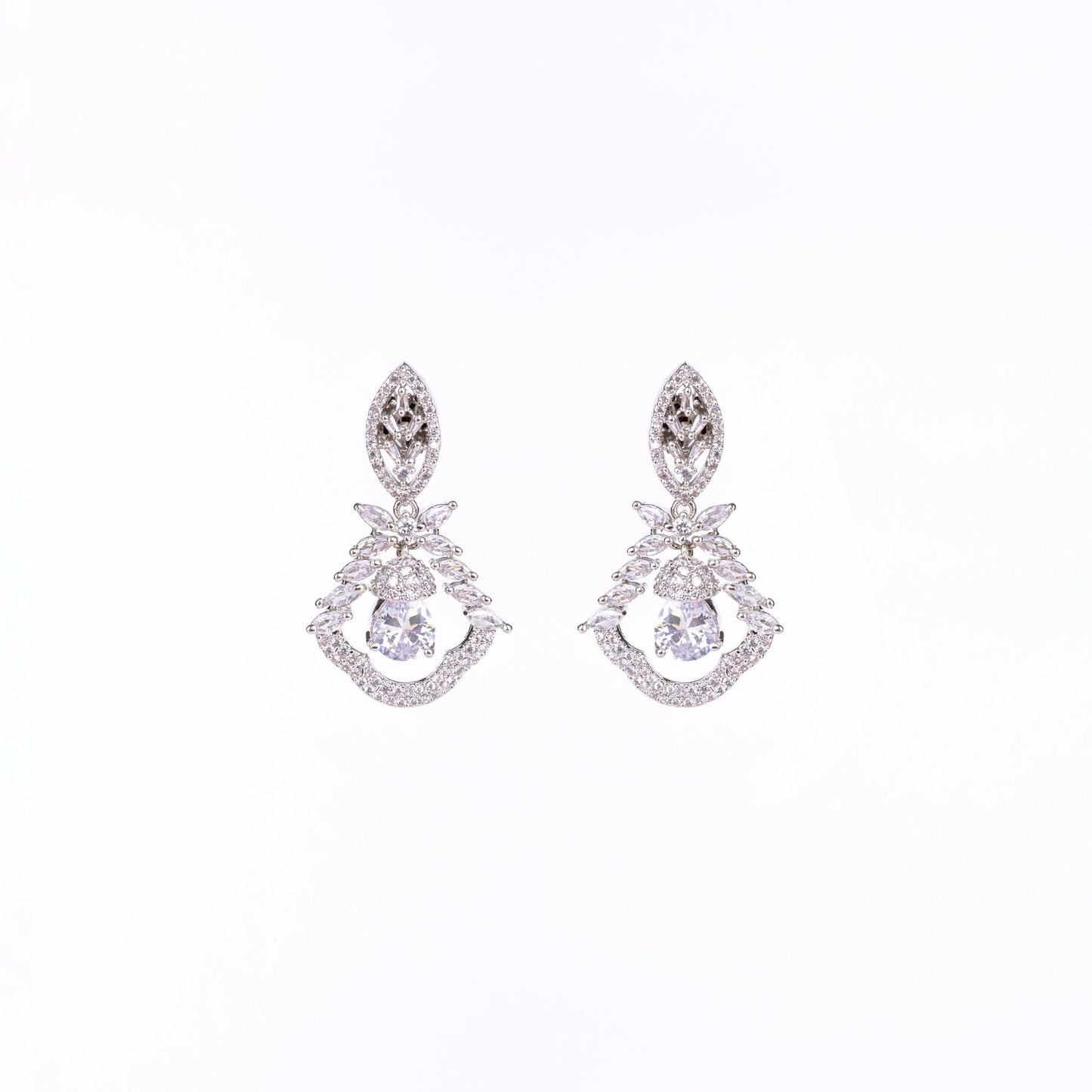 Opal Touch - Vibrant Red-White Studs - Earrings