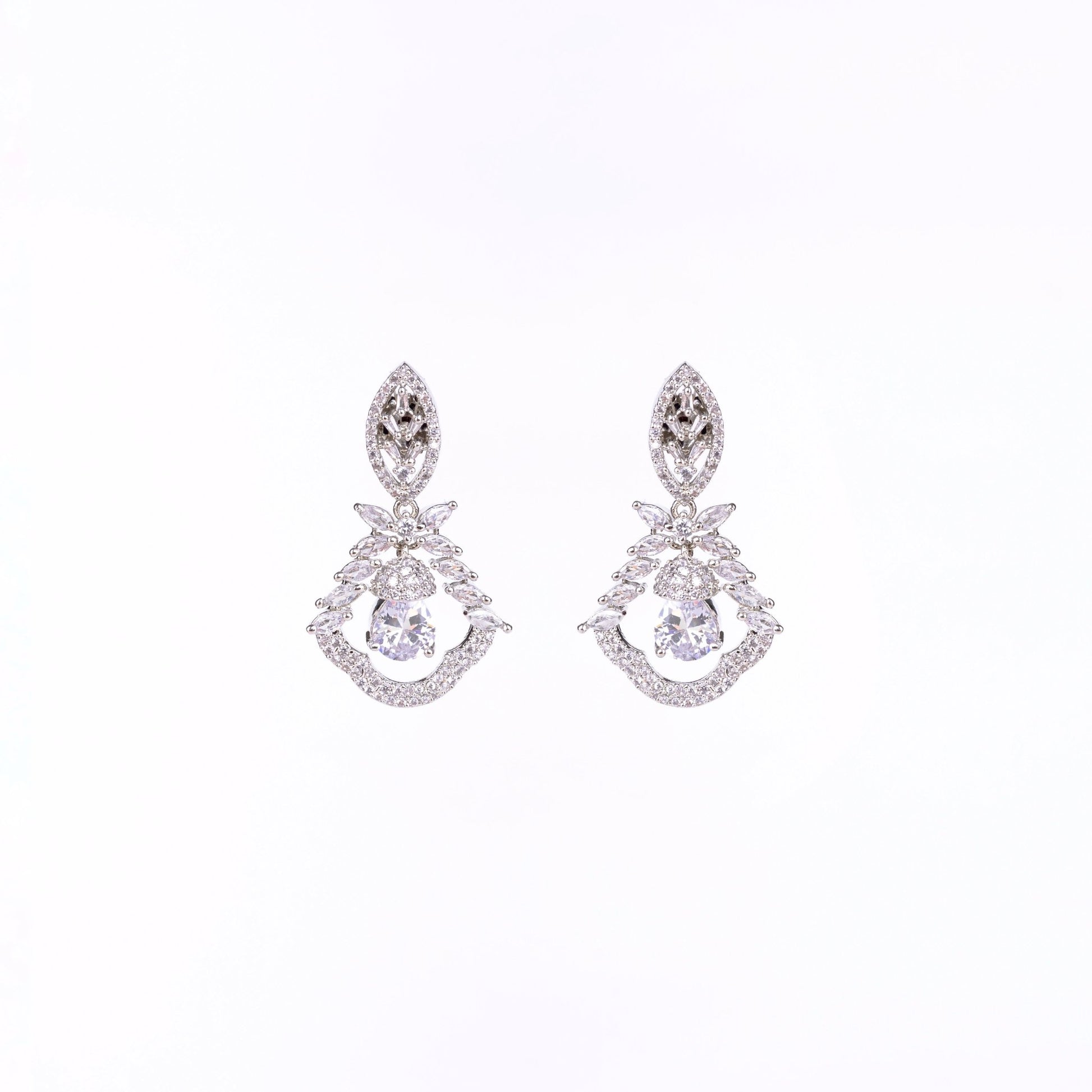 Opal Touch - Vibrant Red-White Studs - Earrings