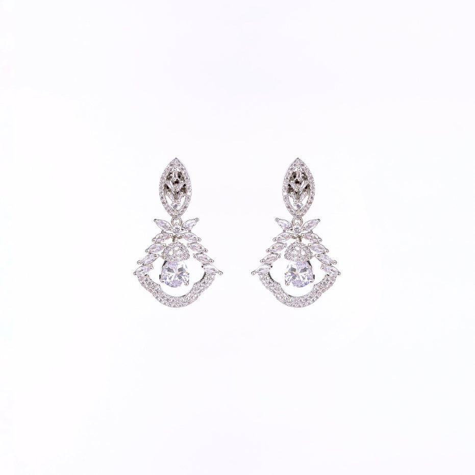 Opal Touch - Vibrant Red-White Studs - Earrings