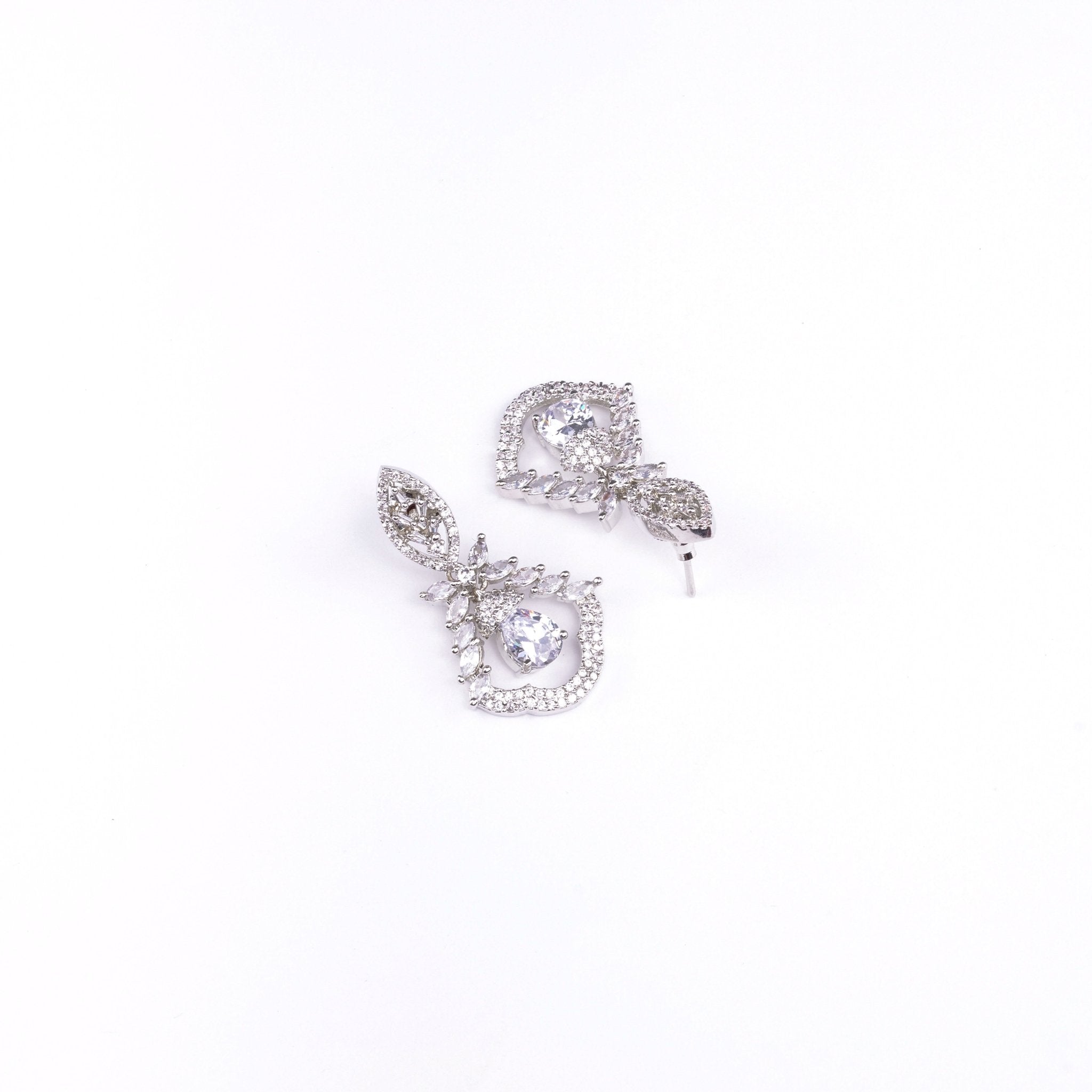 Opal Touch - Vibrant Red-White Studs - Earrings