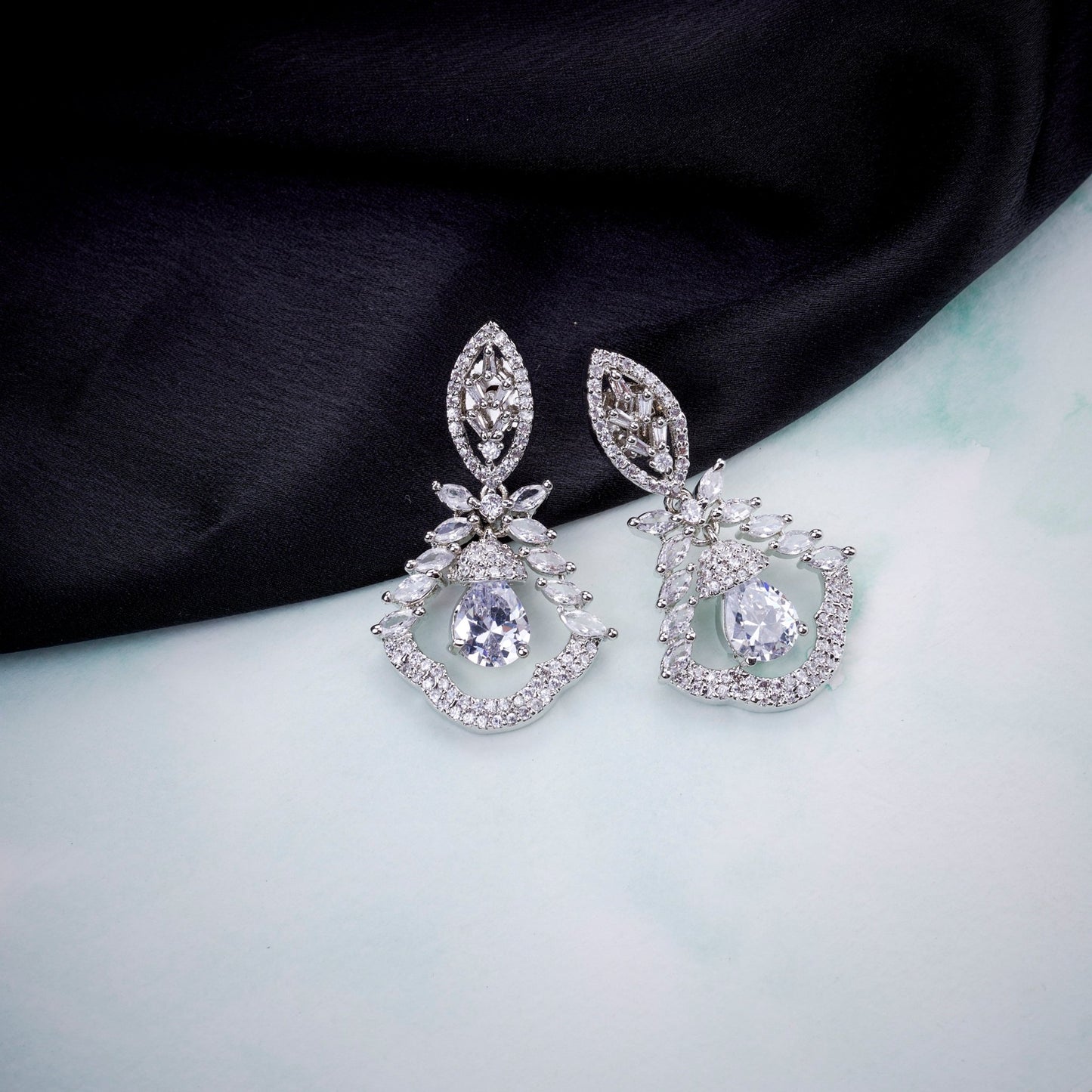 Opal Touch - Vibrant Red-White Studs - Earrings