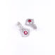 Opal Touch - Vibrant Red-White Studs - Earrings