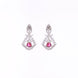 Opal Touch - Vibrant Red-White Studs - Earrings
