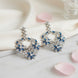 Vibrant Rhodium Earrings - Opal Touch