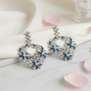 Vibrant Rhodium Earrings - Opal Touch