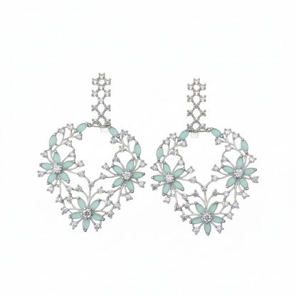 Vibrant Rhodium Earrings - Opal Touch