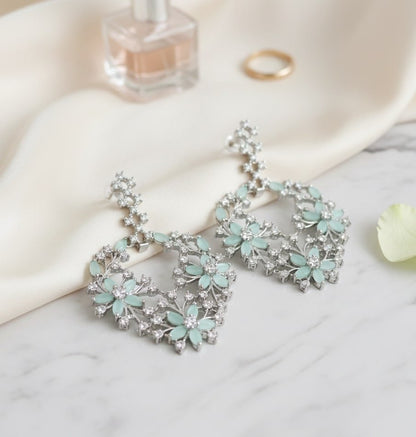 Vibrant Rhodium Earrings - Opal Touch