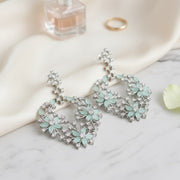Vibrant Rhodium Earrings - Opal Touch