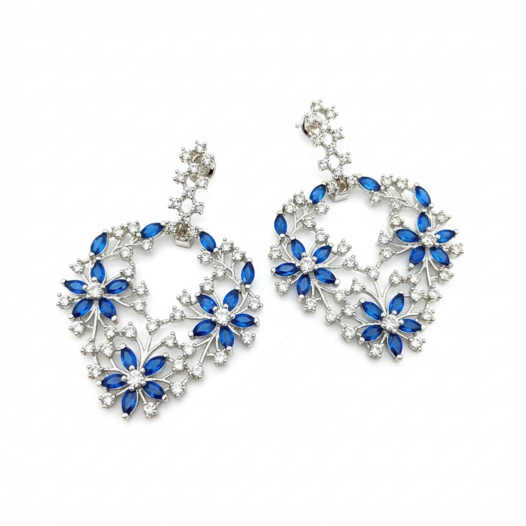 Vibrant Rhodium Earrings - Opal Touch