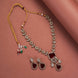 Necklace - Victorian Leaflet Mehendi Plated Necklace Set - Opal Touch