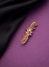Saree Pin - Vintage Charm Golden Red White Saree Pin - Opal Touch