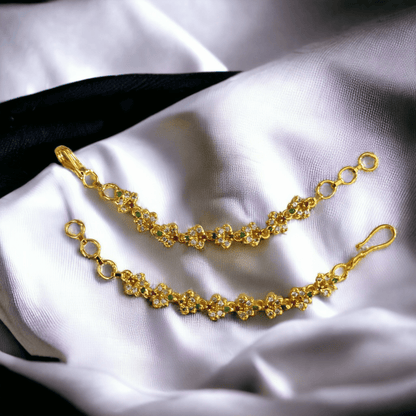 Opal Touch - Vintage Eclat Matil - Red-Green-White Gold Plated - Ear Chain