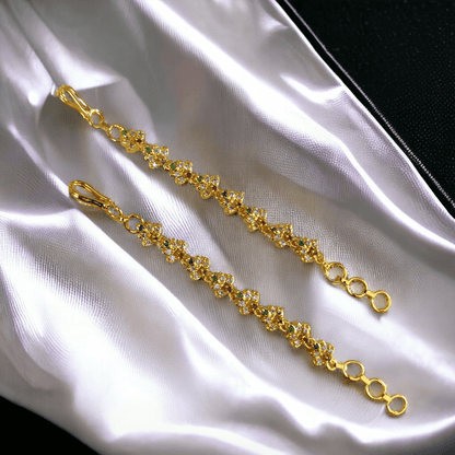 Opal Touch - Vintage Eclat Matil - Red-Green-White Gold Plated - Ear Chain