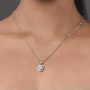 Opal Touch - Vintage-Inspired Rhodium Locket Set with Pearl - Locket Set