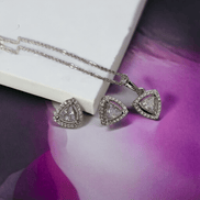 Opal Touch - Vintage-Inspired Rhodium Locket Set with Pearl - Locket Set