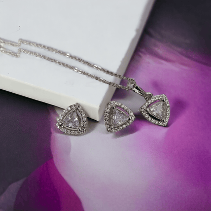 Opal Touch - Vintage-Inspired Rhodium Locket Set with Pearl - Locket Set