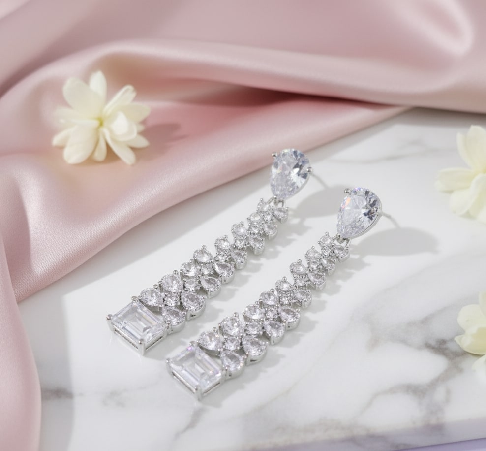 Vivid Crystal Dangle Earrings - Opal Touch