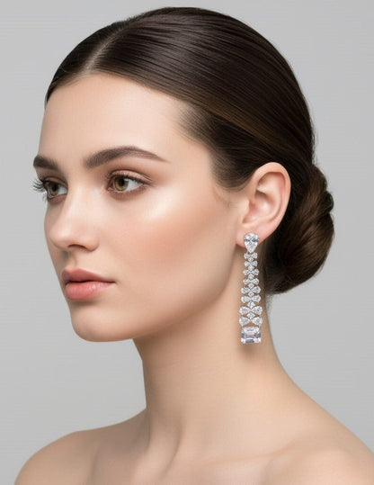 Vivid Crystal Dangle Earrings - Opal Touch